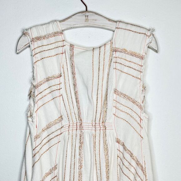 Free People Cactus Flower Mini Dress Size Small Boho Embroidered - Picture 8 of 8